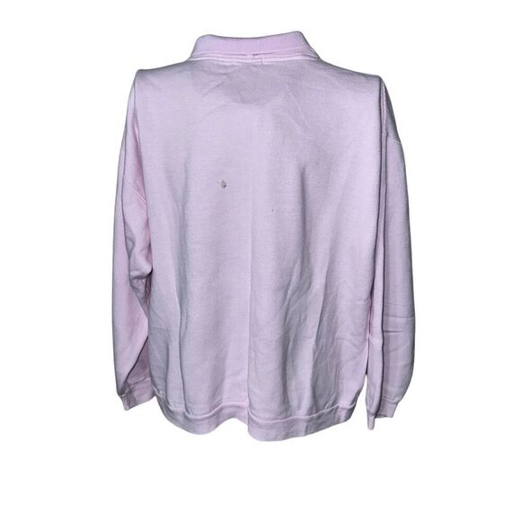 Vintage 90s Kawaii Lauren Brooke Collared Sweatshirt Pastels Duck hearts Geese S - Picture 3 of 11